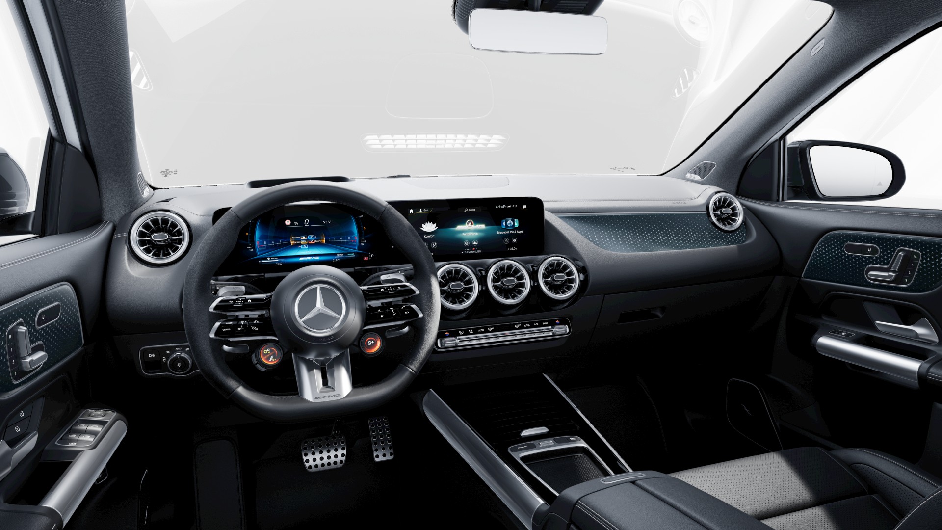 12-V-Steckdose im Gep&auml;ckraumAMG DYNAMIC SELECTAMG EinstiegsleistenAMG Fahrzeugschl&uuml;sselAMG Line Advanced PlusAmbientebeleuchtungEASY-PACK-HeckklappeMedia: Kabelloses Ladesystem f&uuml;r mobile Endger&auml;teMedia: MBUX Navigation PremiumPaket: IndividualisierungspaketPaket: KEYLESS-GO Komfort-PaketPaket: Laderaum-PaketPaket: Park-Paket mit R&uuml;ckfahrkameraPaket: Spiegel-PaketRemote ServicesR&auml;der: Reifendichtmittel TIREFITSitze: 4-Wege-Lordosenst&uuml;tzeSitze: Sitzheizung f&uuml;r Fahrer und BeifahrerVolldigitales KombiinstrumentWarnweste f&uuml;r FahrerW&auml;rmed&auml;mmend dunkel get&ouml;ntes GlasAbgasreinigung EURO 6 TechnikAblagefach mit Rollo in MittelkonsoleAirbag: Airbag Fahrer und BeifahrerAirbag: Automatische Beifahrerairbag-AbschaltungAirbag: KneebagAirbag: Seitenairbag f&uuml;r Fahrer und BeifahrerAntiblockiersystem (ABS)Assist: Aktiver BremssassistentAssist: Aktiver Spurhalte-AssistentAssist: Fussg&auml;ngerschutzAssist: Geschwindigkeitslimit-AssistentAssist: Mercedes-Benz NotrufsystemDachreling in poliertem AluminiumDekor: MANUFAKTUR Sicherheitsgurte rotElektrische Fensterheber vorneElektronisches Stabilit&auml;ts-Programm (ESP)FahrerbeobachtungskameraFahrwerk: AMG RIDE CONTROL FahrwerkFahrwerk: DirektlenkungFahrwerk: MehrlenkerachseFondgurt-Statusanzeige im KombiinstrumentGPS AntenneGarantie: 3 Jahre oder 100 000 kmGep&auml;cknetz an Fahrer- und BeifahrersitzlehneGetriebe: AMG SPEEDSHIFT DCT 8GKlima: Klimatisierungsautomatik THERMATICKraftstoffbeh&auml;lter mit gr&ouml;sserem Volumen (51L)Lackierung: Uni-Lackierung PolarweissLadekantenschutz in ChromLenkrad: AMG LenkradtastenLenkrad: AMG Performance Lenkrad in Leder NappaLicht: Adaptiver Fernlicht-AssistentLicht: LED High Performance-ScheinwerferMedia: CENTRAL MEDIA DISPLAYMedia: Digitales Radio (DAB)Media: Erweiterte MBUX FunktionenMedia: Kommunikationsmodul ohne Funktion,Media: MBUX MultimediasystemMedia: Vorr&uuml;stung f&uuml;r Live Traffic InformationMedia: Vorr&uuml;stung f&uuml;r digitales RadioPaket: AMG LineAMG FussmattenAMG StylingDekor: Innenhimmel Stoff schwarzDekor: Zierelemente CarbonstrukturDoppelcupholderPaket: USB-Paket PlusPolster: Ledernachbildung ARTICO/Mikrofaser MICROCUT schwarzSitze: Sitzlehnen im Fond klappbarSitze: SportsitzePaket: Licht- und Sicht-PaketSonnenblende mit beleuchtetem Make-up-SpiegelPaket: Sitzkomfort-PaketPassive PersonenanwesenheitserinnerungRadlaufverkleidungen in WagenfarbeR&auml;der: AMG Leichtmetallr&auml;der 19" im 10-Speichen-DesignR&auml;der: ReifendruckkontrolleR&auml;der: SommerreifenScheibenwischer mit RegensensorSchweiz-Ausf&uuml;hrungTempomatWegfahrsperre elektronischZentralverriegelungZusatzteile Kaltl&auml;nder (GitterMotorluftansaugung) Assist: Totwinkel-AssistentAssist: Verkehrszeichen-AssistentMedia: Burmester Surround SoundsystemPaket: AMG Aerodynamik PaketPaket: WinterpaketLenkrad: LenkradheizungScheibenwaschanlage beheizbarPanorama-SchiebedachSitze: Fahrersitz elektrisch einstellbar mit Memory-FunktionSitze: Multikontursitz-Paket