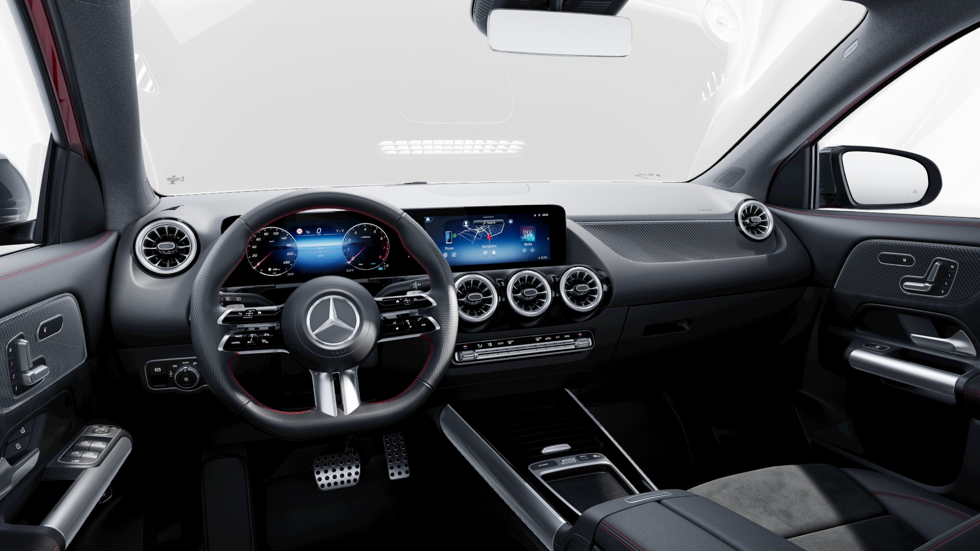 Airbag: Airbag Fahrer und BeifahrerAirbag: KneebagAirbag: Seitenairbag f&uuml;r Fahrer und BeifahrerAirbag: Window-KopfairbagsAntiblockiersystem (ABS)Assist: Mercedes-Benz NotrufsystemBordcomputerBordkantenzierstab und Fensterlinienzierstab in ChromDachhimmel Stoff in KristallgrauDachreling in poliertem AluminiumDekor: Zierelemente mit SternemusterDrehzahlmesserEinstiegsleisten mit "Mercedes-Benz" SchriftzugElektrische Fensterheber vorneElektronische TraktionskontrolleElektronisches Stabilit&auml;ts-Programm (ESP)EntryAblagefach mit versenkbarem Deckel in der MittelkonsoleAssist: R&uuml;ckfahrkameraFahrwerk: Komfortfahrwerk mit TieferlegungLenkrad: Multifunktions-Sportlenkrad in Leder mit Touch-Bedienung links und rechts, LenkradschaltpadLicht: Adaptiver Fernlicht-AssistentLicht: LED High Performance-Scheinwerfer inkl. adaptiver Fernlicht-AssistentMedia: MBUX Premium-NavigationMedia: ZENTRALDISPLAYPaket: Laderaum-PaketPaket: USB-Paket PlusRemote ServicesRemote und Charging Services PlusR&auml;der: Reifendichtmittel TIREFITSitze: Komfortsitze vorneSitze: Sitzheizung f&uuml;r Fahrer und BeifahrerVorr&uuml;stung f&uuml;r digitale Schl&uuml;ssel&uuml;bergabeFahrwerk: Komfortfahrwerk mit TieferlegungFussmatten VeloursGep&auml;cknetz an der R&uuml;cklehne des Fahrer- und BeifahrersitzesGetriebe: 7G-DCTHeckscheiben-Wisch-/WaschanlageHeckscheibenheizungKartenaktualisierungen 7 Jahre kostenlosKlima: Klimatisierungsautomatik THERMATICKopfst&uuml;tzenK&uuml;hlerverkleidung mit mittigem Mercedes-Benz Stern und Einzellamelle in Silber mit AkzentenLackierung: Uni-Lackierung PolarweissLicht: Drittes BremslichtLicht: NebelschlussleuchteL&uuml;ftungsschlitze in Schwarz mit Aussenring in MattsilberMERCEDES-BENZ MOBILIT&Auml;TMERCEDES-SWISS-INTEGRALMedia: Digitales Radio (DAB)Media: Display mit 10,25'' BildschirmdiagonaleMedia: Erweiterte MBUX FunktionenMedia: Kommunikationsmodul (LTE) zur Nutzung von Mercedes me connect DienstenMedia: Vorr&uuml;stung f&uuml;r Live Traffic InformationMedia: Vorr&uuml;stung f&uuml;r NavigationsdiensteOptischer Unterfahrschutz in SilberPaket: Licht- und SichtpaketPaket: Sitzkomfort-PaketPolster: Ledernachbildung ARTICO/Stoff Bertrix schwarzPowerdomes auf MotorhaubeR&auml;der: Leichtmetallr&auml;der 17'' im 5-Doppelspeichen-DesignR&auml;der: ReifendruckkontrolleSchalen f&uuml;r Radhaus und Seitensch&uuml;rze in Schwarz granuliertServolenkungSitze: Fondsitzlehnen im Verh&auml;ltnis 40/20/40 klappbarSitze: Sicherheitsgurte auf allen Pl&auml;tzenWegfahrsperre elektronischZentralverriegelung mit Fernbedienung AMG Line PremiumAMG Line Advanced PlusAssist: Totwinkel-AssistentEinstiegsleisten mit ''Mercedes-Benz'' Schriftzug, beleuchtet und mit auswechselbarer AbdeckungKlima: Klimatisierungsautomatik THERMOTRONICMedia: Soundsystem AdvancedAnh&auml;ngerkupplung mit ESP Anh&auml;ngerstabilisierungAssist: Totwinkel-AssistentAssist: Verkehrszeichen-AssistentPaket: Fahrassistenz-PaketAssist: Aktiver Abstands-Assistent DISTRONICPaket: Night-Paket mit AMG LineAussenspiegelgeh&auml;use in HochglanzschwarzBordkanten- und Fensterlinienzierst&auml;be in HochglanzschwarzW&auml;rmed&auml;mmend dunkel get&ouml;ntes GlasPaket: Park-Paket mit 360&deg; -KameraPanorama-SchiebedachSitze: Fahrersitz elektrisch einstellbar mit Memory-FunktionVolldigitales KombiinstrumentW&auml;rmed&auml;mmend dunkel get&ouml;ntes Glas