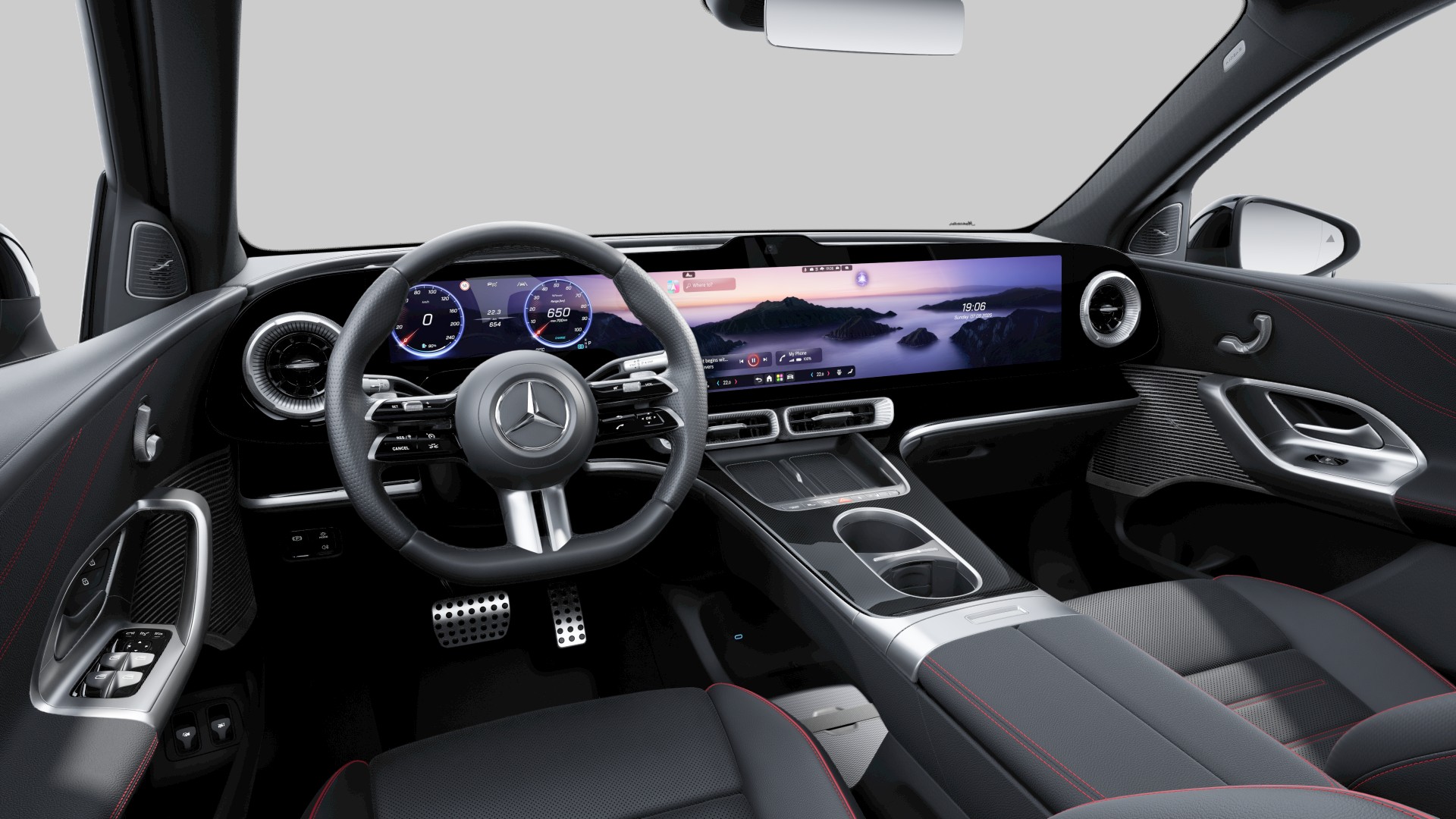 AVANTGARDELenkrad: Multifunktions-Sportlenkrad in Leder NappaSitze: KomfortsitzeAirbag: Airbag Fahrer und BeifahrerAirbag: Automatische Beifahrerairbag-AbschaltungAirbag: MittenairbagAirbag: Seitenairbag f&uuml;r Fahrer und BeifahrerAktive Personen-AnwesenheitserkennungAntiblockiersystem (ABS)Assist: Akustischer UmfeldschutzAssist: MB.DRIVE PARKING ASSISTAssist: PARKTRONICAssist: Park-AssistentAssist: MB.DRIVE StandardAssist: Abstands-Assistent DISTRONICAssist: Ausstiegs-WarnungAssist: Ausweichlenk-FunktionAssist: Brems-AssistentAssist: Geschwindigkeitslimit-WarnungAssist: LimiterAssist: Man&ouml;vrier-AssistentAssist: Nothalt-FunktionAssist: R&uuml;ckfahrkameraAssist: Spurhalte-FunktionAssist: Totwinkel-Assistent PlusAssist: Verkehrszeichen-AssistentAssist: Mercedes-Benz NotrufsystemAssist: PRE-SAFE SystemAssist: Streckenbasierte GeschwindigkeitsanpassungAssist: Wiederanfahr-FunktionDYNAMIC SELECTDekor: Innenhimmel Stoff schwarzDekor: Zierelemente Eloxaloptik anthrazitEASY-PACK LaderaumabdeckungEASY-PACK-HeckklappeElektrische Fensterheber vorneElektronisches Stabilit&auml;ts-Programm (ESP)Fahrwerk: KomfortfahrwerkFahrzeugsteckdoseFahrzeugsteckdosenklappe elektrischFussmatten VeloursGarantie: 3 Jahre oder 100 000 kmGetriebe: DirektantriebGleichstrom-Ladesystem (DC-Laden mit 800 V)Kennzeichenschildbefestigung SchweizKlima: Klimatisierungsautomatik THERMATICLackierung: Uni-Lackierung PolarweissLadekabel f&uuml;r Wallbox und &ouml;ffentliche Ladestationen, 5m,glattLicht: Adaptiver Fernlicht-AssistentLicht: LED High Performance-ScheinwerferMB.CHARGE PublicMedia: Android AutoMedia: Apple CarPlayMedia: Digitales Radio (DAB)Media: FahrerdisplayMedia: Kabelloses Ladeger&auml;t f&uuml;r mobile Endger&auml;te vornMedia: Kommunikationsmodul (5G)Media: MBUX Live Traffic InformationMedia: MBUX MultimediasystemMedia: MBUX NavigationMedia: MBUX Smartphone IntegrationMedia: StandardMedia: ZentraldisplayOn-board AC-Lader bis 11kWPaket: Innenraumlicht-PaketPaket: Kofferraumkomfort-PaketPaket: Spiegel-PaketAussenspiegel elektrisch anklappbarInnenspiegel automatisch abblendbarLicht: Umfeldbeleuchtung mit Projektion des MarkenlogosPaket: USB-Paket PlusPanoramadachPolster: Ledernachbildung ARTICO/Stoff Tomasi schwarzProduktschutz - TeilschutzR&auml;der: 48,3 cm (19") Leichtmetallr&auml;der im 5-Doppelspeichen-DesignR&auml;der: ReifendruckkontrolleR&auml;der: SommerreifenR&auml;der: TIREFITScheibenwischer mit RegensensorSelfie- und VideokameraServolenkungSitze: 4-Wege-Lordosenst&uuml;tzeSitze: Sitzbelegungserkennung f&uuml;r FondsitzeSitze: Sitzheizung f&uuml;r Fahrer und BeifahrerSitze: Sitzlehnen im Fond klappbarSitze: Vordersitz links elektrisch verstellbarSitze: Vordersitz rechts elektrisch verstellbarVorderer Kofferraum teilelektrischWarnweste f&uuml;r FahrerWegfahrsperre elektronischW&auml;rme- und ger&auml;uschd&auml;mmendes AkustikglasW&auml;rmed&auml;mmend dunkel get&ouml;ntes GlasZentralverriegelung AMG Line PlusAMG AbrisskanteAMG LineEinstiegsleisten beleuchtet mit WechselcoverPaket: AMG Line Sportsitz-PaketPaket: Night-PaketR&auml;der: 53,3 cm (21") AMG Leichtmetallr&auml;der im Vielspeichen-DesignSicherheitsgurte, rotAnh&auml;ngevorrichtung mit ESP Anh&auml;ngerstabilisierungAssist: MB.DRIVE ASSISTAssist: Lenk-AssistentAssist: Spurwechsel-AssistentAssist: MB.DRIVE PARKING ASSIST 360Assist: 360&deg;-KameraAssist: PARKTRONICAssist: Park-AssistentTransparente MotorhaubeENERGIZING COMFORTGleichstrom-Ladesystem (DC-Laden zus&auml;tzlich mit 400 V)Lackierung: Metallic-LackierungMedia: MBUX Augmented Navigation Head up DisplayMedia: MBUX Augmented Reality f&uuml;r NavigationPaket: Agility &amp; Comfort PaketFahrwerk: AIRMATIC mit intelligenter Fahrwerksregelung und Digitalen ExtrasFahrwerk: HinterachslenkungPaket: Premium-Plus-Paket mit Digitalen ExtrasBeleuchtetes Pattern im PanoramadachLicht: DIGITAL LIGHT mit ProjektionsfunktionMedia: Burmester High-End 4D-Surround-SoundsystemMedia: MBUX HyperscreenPaket: Premium-Paket mit Digitalen ExtrasSitze: Sitzheizung im FondSitze: Sportsitze vornePaket: WinterpaketBeheizte Scheibenwischerbl&auml;tterLenkrad: LenkradheizungPolster: Leder schwarz mit Kontrastziernaht in RotTrittbretter in Aluminiumoptik mit Gumminoppen