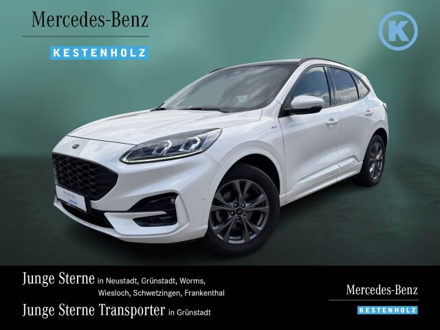 Interne Fahrzeugnr.:: 0923918Ausstattungslinien und -Pakete:  Body-Styling-Paket,   Fahrassistenz-Paket,   Technologie-Paket,   Winter-Paket 2Exterieur:  Adaptive Scheinwerfer LED mit Abbiegelicht,   Allwetter-/ Ganzjahresreifen,   Anhänger-Stabilisierungs-Programm (TSA),   Außenspiegel elektr. anklappbar,   Außenspiegel elektr. verstell- und heizbar,   Dachreling schwarz,   Dachspoiler Wagenfarbe,   Doppelendrohr Auspuffanlage,   Frontscheibe heizbar,   Heckleuchten LED,   Karosserie 5-türig,   Kühlergrill schwarz,   LED-Nebelscheinwerfer,   LED-Tagfahrlicht,   Privacy-Verglasung (Verglasung hinten abgedunkelt),   Radstand 2710 mm,   Scheibenrahmen schwarz,   Scheibenwischer mit Regensensor,   Scheinwerfer-Assistent mit Tag-/Nachtsensor,   Scheinwerfer mit Ausschaltverzögerung,   Seitenschweller Wagenfarbe,   Sonderlackierung Arktis-Weiß,   Stoßfänger Sport-Ausführung,   Türkantenschutz / Schutzprofil vorn und hinten (Door Edge Protector),   Vorbereitung für AnhängerkupplungInterieur:  2-Zonen Klimaautomatik,   Ambiente-Beleuchtung vorn (LED),   Befestigungspunkte für Trenngitter hinter 2.Sitzreihe,   Dachhimmel Stoff, dunkel,   Fensterheber elektrisch vorn + hinten mit Komfortschließung,   Fußmatten ST-Design,   Gepäckraumabdeckung / Rollo,   Gepäcksicherungsnetz,   Getränkehalter vorn,   Innenspiegel mit Abblendautomatik,   Kopfstützen vorn 4-fach verstellbar,   Lendenwirbelstütze Sitz vorn links, elektr. verstellbar,   Lendenwirbelstütze Sitz vorn rechts,   Lendenwirbelstütze Sitz vorn rechts, elektr. verstellbar,   Lenkrad (Sport/Leder, ST),   Lenksäule (Lenkrad) höhen-/längsverstellbar,   Mittelarmlehne hinten,   Mittelarmlehne vorn mit Staufach und 12V-Anschluß,   Mittelkonsole mit Armlehne,   Rücksitzlehne geteilt,   Rücksitzlehne klappbar,   Schalt-/Wählhebelgriff Aluminium,   Sitzbezug / Polsterung: Kunstleder / Stoff Wildleder Optik,   Sitzheizung hinten,   Sitzheizung vorn,   Sitz vorn links elektr. verstellbar (10-fach),   Sitz vorn rechts verstellbar (8-fach),   SportsitzeMultimedia:  9 Lautsprecher,   Audio-Navigationssystem Ford mit AppLink,   Bordcomputer,   FordPass Connect inkl. eCall,   Ford SYNC 3 mit Navigation,   Head-Up Display,   Induktionsladeschale für mobile Endgeräte,   Kombiinstrument Digitalanzeige 12,3 Zoll,   Radioempfang digital (DAB),   Sound-System Bang &amp; Olufsen Play,   Subwoofer,   USB-AnschlussKomfort und Umwelt:  Antriebsart: Allradantrieb,   Audiobedienung am Lenkrad,   Eco-Anzeige für verbrauchsoptimiertes Fahren (EcoCoach),   Fahrassistenz-System: Active City Stop,   Fahrassistenz-System: aktiver Park-Assistent Plus, Ein- und Auspark-Funktion und teilautomatisierter Fahrzeugführung,   Fahrassistenz-System: Auffahrwarnsystem,   Fahrassistenz-System: Ausweich-Assistent (Evasive Steer Assistance, ESA),   Fahrassistenz-System: Berganfahr-Assistent (Hill-Holder),   Fahrassistenz-System: Fahrspur-Pilot,   Fahrassistenz-System: Falschfahrer-Warnfunktion,   Fahrassistenz-System: Fernlichtassistent (Scheinwerfer mit Abblendautomatik),   Fahrassistenz-System: Pre-Collision-System,   Fahrassistenz-System: Rückfahr-Assistent (Notbremsassistent),   Fahrassistenz-System: Spurhalteassistent,   Fahrassistenz-System: Stauassistent inkl. Stop&amp;Go-Funktion,   Fahrassistenz-System: Verkehrsschildassistent,   Frontkamera mit Split View,   Getriebe Automatik - Typ: 8F40 (8-Stufen),   Intelligent Protection System (IPS),   Isofix-Aufnahmen für Kindersitz,   KeyFree System,   Kofferraumdeckel / Heckklappe elektr. betätigt (Öffnung, sensorgesteuert),   Lenkrad beheizbar,   My Key (2. Fahrzeugschlüssel programmierbar),   Panorama-Schiebedach elektrisch,   Power KeyFree-Startfunktion,   Rußpartikelfilter,   Rückfahrkamera mit Split View,   Schadstoffarm nach Abgasnorm Euro 6d,   SCR-System (AdBlue-Technologie),   Servolenkung elektrisch,   Sonnenblende links mit Spiegel (beleuchtet),   Sonnenblende rechts mit Spiegel (beleuchtet),   Sport-Fahrwerk,   Sprachsteuerung und Bluetooth-Schnittstelle,   Start-Stopp Anlage,   Zentralverriegelung mit FernbedienungSicherheit:  3-Punkt-Sicherheitsgurt hinten,   Adaptive Geschwindigkeits-Regelanlage mit Stop&amp;Go-Funktion,   Airbag Fahrer-/Beifahrerseite,   Anti-Blockier-System (ABS),   Antischlupfregelung (ASR),   Elektronisches Stabilitätsprogramm (ESP),   Fahrassistenz-System: Notbrems-Assistent,   Fahrassistenz-System: Post-Collision-System,   Fahrassistenz-System: Totwinkel-Assistent, Cross Traffic Alert und Notbremsfunktion,   Kindersicherung elektrisch,   Kopf-Schulter-Airbag vorn und hinten,   Parkbremse elektrisch mit Auto-Hold-Funktion,   Reifendruck-Kontrollsystem,   Seitenairbag vorn.