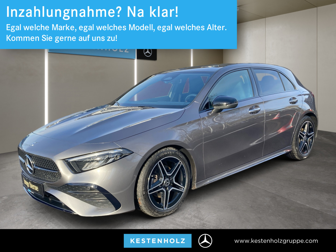 Getriebe: Automatikgetriebe 7G-DCT, 7 G&auml;ngeAusstattungslinie: AMG Line Exterieur: Advanced Plus,  AMG Line InterieurAusstattungspakete: AMG Sportpaket,  Komfort Paket: Sitzkomfort-Paket,  Night-Paket,  Licht- und Sichtpaket,  SpiegelpaketAssistenzsysteme: Fernlichtassistent,  Aktiver Park-Assistent inkl. PARKTRONIC,  R&uuml;ckfahrkamera,  Fahrlichtautomatik,  Berganfahrhilfe,  Spracheingabesystem,  M&uuml;digkeitserkennung,  Spurhalteassistent,  Bremsassistent,  COLLISION PREVENTION ASSIST,  ATTENTION ASSIST,  Geschwindigkeitslimit-Assistent,  GespannstabilisierungLicht und Sicht: LED-Scheinwerfer,  Tagfahrlicht,  Regensensor,  Automatisch abblendender Innenspiegel,  W&auml;rmeschutzverglasung,  Ambientebeleuchtung mehrfarbig,  LichtsensorAudio &amp; Kommunikation: MBUX,  Navigationssystem,  Radio,  Multi-Funktions-Display,  Digitaler Radioempfang DAB,  USB Anschluss,  Mercedes connect me,  Handyvorbereitung Bluetooth,  Kabelloses Laden f&uuml;r Handys,  WLAN HotspotKomfort: Digitales Kombiinstrument,  Klimaautomatik,  Panorama-Schiebedach,  Fahrersitz h&ouml;henverstellbar,  Lordosenst&uuml;tze Fahrer/Beifahrer,  Sitzheizung Fahrer/Beifahrer,  Sportsitze,  Armauflage hinten,  Direktlenkung,  Lenks&auml;ule verstellbar,  Keyless-Go,  Auto Start Stop Funktion,  Zentralver. mit Fernbedienung,  Fensterheber elektrisch,  Kopfst&uuml;tzen vorn und hinten,  DYNAMIC SELECT,  Getr&auml;nkehalter vornInterieur: Sitze Kunstleder Ledernachbildung ARTICO / Mikrofaser MICROCUT schwarz,  Innenfarbe schwarz,  Multifunktions-Sport-/Lederlenkrad,  Bordcomputer,  R&uuml;cksitze klappbar,  Bodenbelag Teppich,  Lenkrad-SchaltwippenExterieur: Anh&auml;ngerkupplung schwenkbar,  Touchscreen Bedienung,  Sportbremsanlage,  AMG Leichtmetallfelgen 18 Zoll,  Au&szlig;enspiegel elekt. anklappbar,  Reifenpannenset,  Notrufsystem,  FahrzeugpersonalisierungSicherheit: i-Size Kindersitzbefestigung,  Fu&szlig;g&auml;ngerschutzsystem,  Fahrer- /Beifahrerairbag,  Seitenairbag vorn,  Knieairbag Fahrer,  Traktionskontrolle,  Elektr. Stabilit&auml;tsprogramm ESP,  Reifendruckkontrolle,  Wegfahrsperre,  Au&szlig;entemperatur Anzeige,  Antiblockiersystem ABS,  Bremsverschlei&szlig;anzeige,  Notbremsassistent,  Totwinkel-AssistentWeitere Ausstattung: PDB Advanced-Plus-Paket mit  Digitalen Extras,  Gebrauchtwagensiegel: Junge SterneSonstige Ma&szlig;e und Gewichte: Nutzlast: 480 kg,  zul&auml;ssiges Gesamtgewicht: 1.865 kg,  Radstand: 2.729 mmIrrt&uuml;mer und &Auml;nderungen vorbehalten
