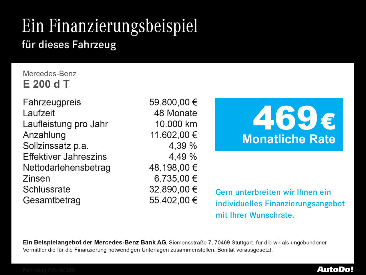 Getriebe: Automatikgetriebe 9 G-TRONIC, 9 G&auml;ngeAusstattungslinie: AVANTGARDE Exterieur,  AVANTGARDE InterieurAusstattungspakete: Komfort Paket: Sitzkomfort-PaketAssistenzsysteme: Fernlichtassistent,  Aktiver Park-Assistent inkl. PARKTRONIC,  R&uuml;ckfahrkamera,  DISTRONIC,  Berganfahrhilfe,  Spracheingabesystem,  M&uuml;digkeitserkennung,  Spurhalteassistent,  COLLISION PREVENTION ASSIST,  ATTENTION ASSIST,  VerkehrszeichenerkennungLicht und Sicht: LED-Scheinwerfer,  Tagfahrlicht,  Automatisch abblendende Innen- und Au&szlig;enspiegel,  W&auml;rmeschutzverglasung,  Ambientebeleuchtung mehrfarbig,  LichtsensorAudio &amp; Kommunikation: MBUX,  Navigationssystem,  Radio,  Multi-Funktions-Display,  Digitaler Radioempfang DAB,  USB Anschluss,  Handyvorbereitung Bluetooth,  Android Auto u. Apple CarPlay,  Kabelloses Laden f&uuml;r Handys,  WLAN HotspotKomfort: Klimaautomatik,  Lordosenst&uuml;tze Fahrer/Beifahrer,  Sitzheizung Fahrer/Beifahrer,  Komfortsitze,  Armauflage Fahrer/Beifahrer,  Servolenkung,  Lenks&auml;ule verstellbar,  Keyless-Go,  Start-Stopp System,  Zentralver. mit Fernbedienung,  Fensterheber elektrischInterieur: Sitze Kunstleder Ledernachbildung ARTICO schwarz,  Innenfarbe schwarz,  Multifunktions-Lederlenkrad,  Bordcomputer,  R&uuml;cksitze klappbar,  Dekoreinlagen Holz: 10H Zierelemente Holz Esche schwarz offenporig,  Lenkrad-SchaltwippenExterieur: AGILITY CONTROL Fahrwerk,  Touchscreen Bedienung,  Leichtmetallfelgen 17 Zoll,  Au&szlig;enspiegel elekt. anklappbar,  Dachreling,  Reifenpannenset,  NotrufsystemAirbags: Mittelairbag vornSicherheit: i-Size Kindersitzbefestigung,  Fu&szlig;g&auml;ngerschutzsystem,  Fahrer- /Beifahrerairbag,  Seitenairbag vorn und hinten,  Knieairbag Fahrer,  Traktionskontrolle,  Elektr. Stabilit&auml;tsprogramm ESP,  Reifendruckkontrolle,  Wegfahrsperre,  Au&szlig;entemperatur Anzeige,  Antiblockiersystem ABS,  Bremsverschlei&szlig;anzeige,  Notbremsassistent,  Totwinkel-AssistentWeitere Ausstattung: 34U Digitales Extra: Remote Services Premium,  V24 Speed- und Loadindex 99Y,  272 Ausweichunterst&uuml;tzung,  321 Fingerabdrucksensor,  PDA Advanced-Paket,  464 Fahrerdisplay,  B1C BRAKE DIMENSION FRONT AXLE 330X32,  05Z Nachlaufzeiten MPM 4 StundenSonstige Ma&szlig;e und Gewichte: Nutzlast: 645 kg,  zul&auml;ssiges Gesamtgewicht: 2.615 kg,  Radstand: 2.961 mm24 Monate Garantie ab Erstzulassung. Fahrzeug hat Haltedauer. Liefertermin in Abstimmung mit dem Verk&auml;ufer. Irrt&uuml;mer und &Auml;nderungen vorbehalten