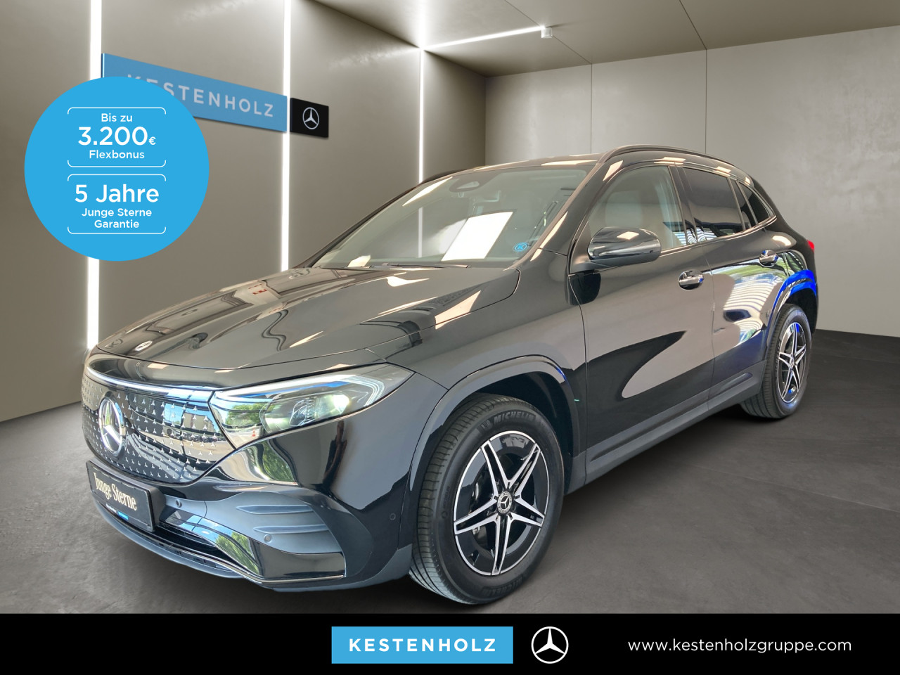 Getriebe: AutomatikgetriebeDetailangaben f&uuml;r XEV Fahrzeug: Batterietechnologie: Lithium-Ionen,  Nutzbare Batteriekapazit&auml;t: 70,0kWh,  Ladezeit (in Minuten): 390 (10% bis 100%),  Schnellladezeit (in Minuten): 35 (10% bis 80%)Ausstattungslinie: AMG Line Exterieur: Advanced Plus,  AMG Line Interieur: Advanced PlusAusstattungspakete: AMG Sportpaket,  Komfort Paket: Sitzkomfort-Paket,  Night-Paket,  Licht- und Sichtpaket,  SpiegelpaketAssistenzsysteme: Fernlichtassistent,  Aktiver Park-Assistent inkl. PARKTRONIC,  R&uuml;ckfahrkamera,  Berganfahrhilfe,  Spracheingabesystem,  M&uuml;digkeitserkennung,  Spurhalteassistent,  Bremsassistent,  COLLISION PREVENTION ASSIST,  Verkehrszeichenerkennung,  GespannstabilisierungLicht und Sicht: LED-Scheinwerfer,  Tagfahrlicht,  Regensensor,  Automatisch abblendender Innenspiegel,  W&auml;rmeschutzverglasung,  Ambientebeleuchtung mehrfarbig,  LichtsensorAudio &amp; Kommunikation: MBUX,  Navigationssystem,  Radio,  Multi-Funktions-Display,  Digitaler Radioempfang DAB,  Soundsystem,  USB Anschluss,  Mercedes connect me,  Handyvorbereitung Bluetooth,  Kabelloses Laden f&uuml;r Handys,  WLAN HotspotKomfort: Digitales Kombiinstrument,  Klimaautomatik,  Panorama-Schiebedach,  Fahrer-/Beifahrersitz elektrisch,  Memoryfunktion Fahrer-/Beifahrersitz,  Lordosenst&uuml;tze Fahrer/Beifahrer,  Sitzheizung Fahrer/Beifahrer,  Sportsitze,  Armauflage hinten,  Servolenkung,  Lenks&auml;ule verstellbar,  HANDS-FREE ACCESS,  Start-Stopp System,  Zentralver. mit Fernbedienung,  Fensterheber elektrisch,  EASY-PACK Heckklappe,  DYNAMIC SELECT,  Getr&auml;nkehalter vornInterieur: Sitze Kunstleder Ledernachbildung ARTICO / Mikrofaser MICROCUT schwarz,  Innenfarbe schwarz,  Multifunktions-Sport-/Lederlenkrad,  Bordcomputer,  R&uuml;cksitze klappbar,  Dekoreinlagen: 56H Zierelemente Star Pattern hinterleuchtet, 331 Zierelement hinterleuchtet,  Lenkrad-SchaltwippenExterieur: Anh&auml;ngerkupplung schwenkbar,  Touchscreen Bedienung,  AMG Leichtmetallfelgen 18 Zoll,  Au&szlig;enspiegel elekt. anklappbar,  Dachreling: schwarz,  Reifenpannenset,  Notrufsystem,  Ladekabel Mode 3 (Typ 2/2),  Wechsel-/Gleichstromladesystem (AC/DC Laden),  FahrzeugpersonalisierungSicherheit: i-Size Kindersitzbefestigung,  Fu&szlig;g&auml;ngerschutzsystem,  Fahrer- /Beifahrerairbag,  Seitenairbag vorn und hinten,  Knieairbag Fahrer,  Traktionskontrolle,  Elektr. Stabilit&auml;tsprogramm ESP,  Reifendruckkontrolle,  Wegfahrsperre,  Au&szlig;entemperatur Anzeige,  Antiblockiersystem ABS,  Bremsverschlei&szlig;anzeige,  Notbremsassistent,  Akustischer Umfeldschutz,  Totwinkel-AssistentWeitere Ausstattung: Laderaum-Paket,  PDB Advanced-Plus-Paket mit  Digitalen Extras,  39U Digitales Extra: Remote und Charging Services Premium,  B05 ECO AssistentSonstige Ma&szlig;e und Gewichte: Nutzlast: 415 kg,  zul&auml;ssiges Gesamtgewicht: 2.395 kg,  Radstand: 2.729 mmIrrt&uuml;mer und &Auml;nderungen vorbehalten
