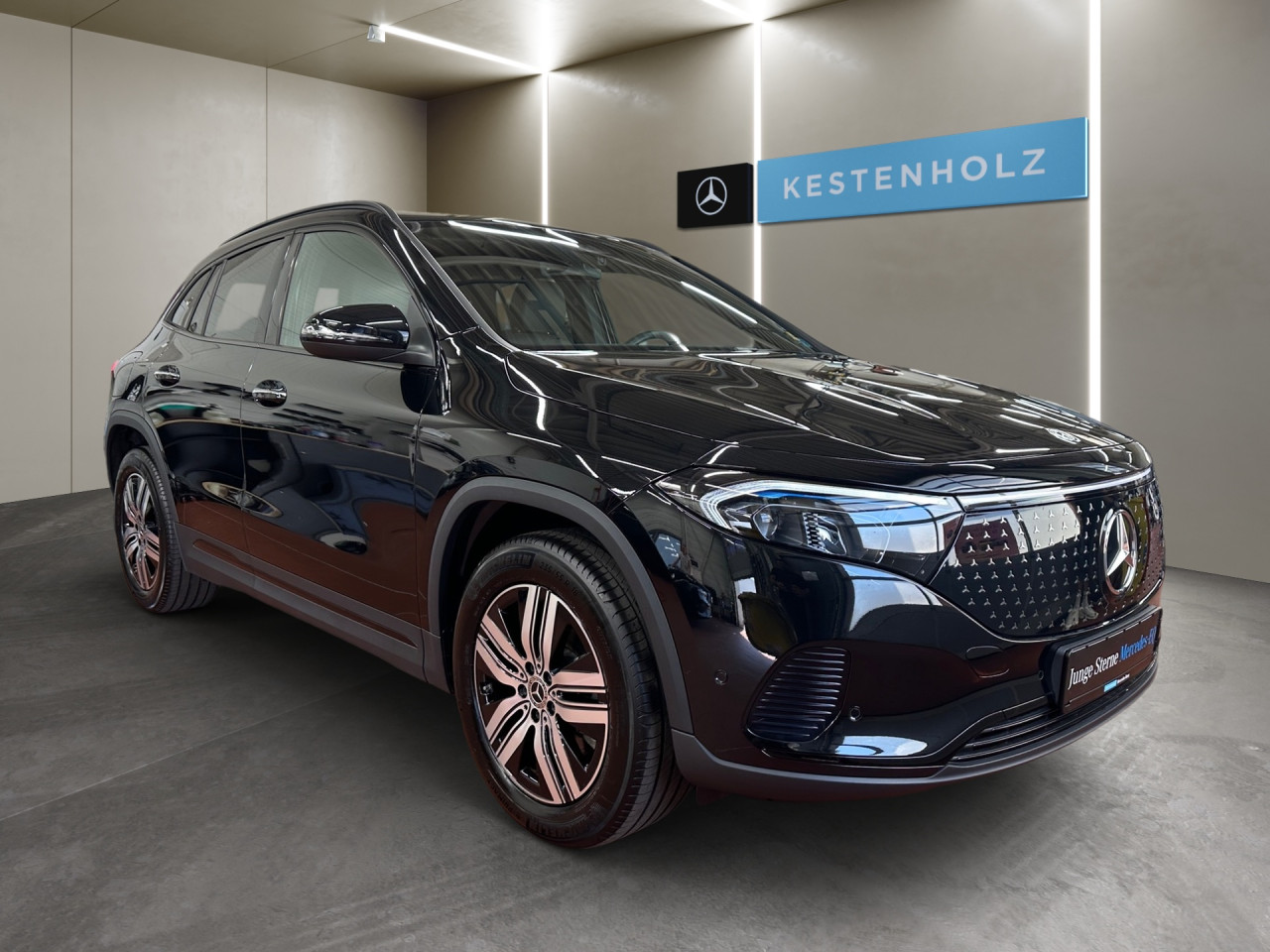 Getriebe: AutomatikgetriebeDetailangaben f&uuml;r XEV Fahrzeug: Batterietechnologie: Lithium-Ionen,  Nutzbare Batteriekapazit&auml;t: 66,0kWh,  Ladezeit (in Minuten): 375 (10% bis 100%),  Schnellladezeit (in Minuten): 32 (10% bis 80%)Ausstattungspakete: Winterpaket,  Komfort Paket: Sitzkomfort-Paket,  Night-Paket,  Licht- und Sichtpaket,  SpiegelpaketAssistenzsysteme: Fernlichtassistent,  Aktiver Park-Assistent inkl. PARKTRONIC,  R&uuml;ckfahrkamera,  DISTRONIC,  Berganfahrhilfe,  Spracheingabesystem,  M&uuml;digkeitserkennung,  Spurhalteassistent mit aktivem Lenk-Assistent,  Fahrerassistenzpaket,  COLLISION PREVENTION ASSIST,  Verkehrszeichenerkennung m. Geschwindigkeitslimit-AssistentLicht und Sicht: LED-Scheinwerfer,  Tagfahrlicht,  Regensensor,  Automatisch abblendender Innenspiegel,  W&auml;rmeschutzverglasung,  Ambientebeleuchtung mehrfarbig,  LichtsensorAudio &amp; Kommunikation: MBUX,  Navigationssystem,  Radio,  Multi-Funktions-Display,  Digitaler Radioempfang DAB,  Soundsystem,  USB Anschluss,  Mercedes connect me,  Handyvorbereitung Bluetooth,  Android Auto u. Apple CarPlay,  Kabelloses Laden f&uuml;r Handys,  WLAN HotspotKomfort: Digitales Kombiinstrument,  Klimaautomatik,  Lordosenst&uuml;tze Fahrer/Beifahrer,  Sitzheizung Fahrer/Beifahrer,  Komfortsitze,  Armauflage hinten,  Servolenkung,  Lenks&auml;ule verstellbar,  HANDS-FREE ACCESS,  Start-Stopp System,  Zentralver. mit Fernbedienung,  Fensterheber elektrisch,  EASY-PACK Heckklappe,  DYNAMIC SELECT,  Getr&auml;nkehalter vornInterieur: Sitze Stoff Ledernachbildung ARTICO / Stoff Cupertino zweifarbig ros&eacute;gold / titangrau pearl,  Innenfarbe gold,  Multifunktions-Sport-/Lederlenkrad,  Lenkradheizung,  Bordcomputer,  R&uuml;cksitze klappbar,  Dekoreinlagen: 331 Zierelement hinterleuchtet, 56H Zierelemente Star Pattern hinterleuchtet,  Lenkrad-SchaltwippenExterieur: Touchscreen Bedienung,  Leichtmetallfelgen 18 Zoll,  Au&szlig;enspiegel elekt. anklappbar,  Dachreling: schwarz,  Reifenpannenset,  Notrufsystem,  Ladekabel Mode 3 (Typ 2/2),  Wechsel-/Gleichstromladesystem (AC/DC Laden),  Stauassistent,  FahrzeugpersonalisierungSicherheit: i-Size Kindersitzbefestigung,  Fu&szlig;g&auml;ngerschutzsystem,  Fahrer- /Beifahrerairbag,  Seitenairbag vorn und hinten,  Knieairbag Fahrer,  Traktionskontrolle,  Elektr. Stabilit&auml;tsprogramm ESP,  Reifendruckkontrolle,  Wegfahrsperre,  Au&szlig;entemperatur Anzeige,  Antiblockiersystem ABS,  Bremsverschlei&szlig;anzeige,  Proaktives Insassenschutzsystem,  Notbremsassistent,  Akustischer Umfeldschutz,  Totwinkel-AssistentWeitere Ausstattung: PTD Electric Art,  321 Fingerabdrucksensor,  39U Remote und Charging Services Premium,  PSJ Electric Art Advanced Plus,  Laderaum-Paket,  B05 ECO AssistentSonstige Ma&szlig;e und Gewichte: Nutzlast: 425 kg,  zul&auml;ssiges Gesamtgewicht: 2.470 kg,  Radstand: 2.729 mmIrrt&uuml;mer und &Auml;nderungen vorbehalten