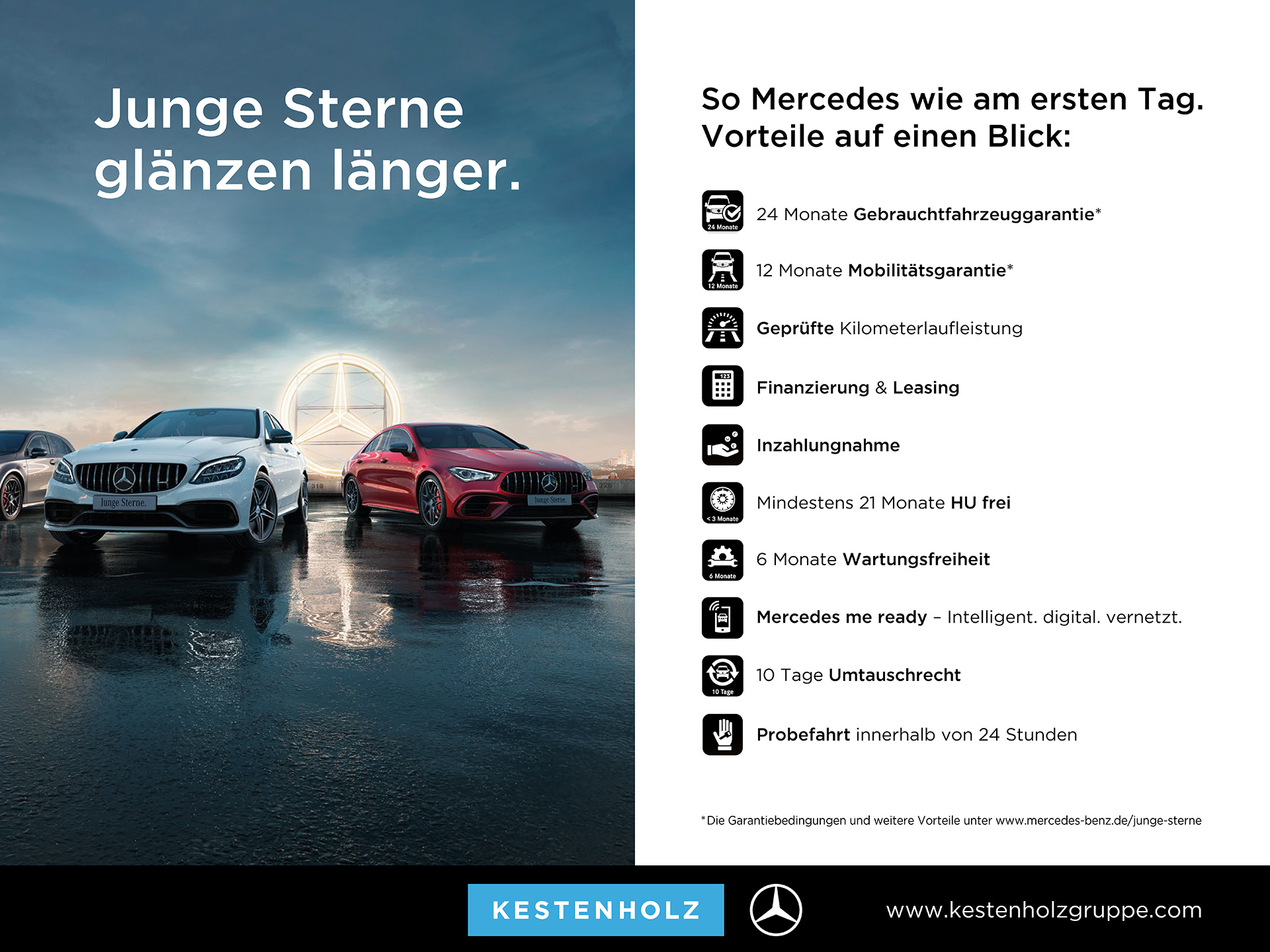 Getriebe: Automatikgetriebe 9 G-TRONIC, 9 G&auml;ngeAusstattungslinie: AMG Line Exterieur: Premium,  AMG Line Interieur: PremiumAusstattungspakete: Winterpaket,  AMG Sportpaket,  Komfort Paket,  Premiumpaket,  Night-Paket,  Ablagepaket,  SpiegelpaketAssistenzsysteme: Fernlichtassistent,  Aktiver Park-Assistent inkl. PARKTRONIC,  Surround-Kamerasystem: Park-Paket mit 360&deg;-Kamera,  DISTRONIC,  Berganfahrhilfe,  Spracheingabesystem,  M&uuml;digkeitserkennung,  Spurwechselassistent,  Spurhalteassistent mit aktivem Lenk-Assistent,  Fahrerassistenzpaket Plus,  COLLISION PREVENTION ASSIST,  Verkehrszeichenerkennung m. Geschwindigkeitslimit-AssistentLicht und Sicht: Digital Light,  Tagfahrlicht,  Regensensor,  Automatisch abblendende Innen- und Au&szlig;enspiegel,  Ambientebeleuchtung mehrfarbig,  LichtsensorAudio &amp; Kommunikation: MBUX,  Navigationssystem,  Radio,  Multi-Funktions-Display,  Digitaler Radioempfang DAB,  Burmester Surround-Soundsystem,  USB Anschluss,  Handyvorbereitung Bluetooth,  Android Auto u. Apple CarPlay,  Kabelloses Laden f&uuml;r Handys,  WLAN HotspotKomfort: Widescreen Cockpit,  Klimaautomatik,  Fahrer-/Beifahrersitz elektrisch,  Memoryfunktion Fahrer-/Beifahrersitz,  Lordosenst&uuml;tze Fahrer/Beifahrer,  Sitzheizung Fahrer/Beifahrer,  Armauflage Fahrer/Beifahrer,  Servolenkung,  Lenks&auml;ule verstellbar,  Keyless-Start,  Start-Stopp System,  Zentralver. mit Fernbedienung,  Fensterheber elektrisch,  AIRSCARF-Kopfraumheizung,  Sitzklimatisierung vorn,  Windschott,  DYNAMIC SELECT,  Getr&auml;nkehalter vornInterieur: Sitze Leder Leder schwarz,  Innenfarbe schwarz,  Multifunktions-Sport-/Lederlenkrad,  Lenkradheizung,  Bordcomputer,  R&uuml;cksitze klappbar,  Dekoreinlagen: H08 Zierelemente Holz Linde linestructure anthrazit offenporig,  Lenkrad-SchaltwippenExterieur: Sportfahrwerk,  Touchscreen Bedienung,  AMG Leichtmetallfelgen 19 Zoll,  Au&szlig;enspiegel elekt. anklappbar,  Softtop,  Reifenpannenset,  Notrufsystem,  Stauassistent,  Rettungsgassen-Assistent,  Fahrzeugpersonalisierung,  AllradlenkungAirbags: MittelairbagSicherheit: i-Size Kindersitzbefestigung,  Fu&szlig;g&auml;ngerschutzsystem,  Fahrer- /Beifahrerairbag,  Seitenairbag vorn und hinten,  Knieairbag Fahrer,  Traktionskontrolle,  Elektr. Stabilit&auml;tsprogramm ESP,  Reifendruckkontrolle,  Wegfahrsperre,  Au&szlig;entemperatur Anzeige,  Antiblockiersystem ABS,  Bremsverschlei&szlig;anzeige,  Proaktives Insassenschutzsystem,  NotbremsassistentWeitere Ausstattung: 272 Ausweichunterst&uuml;tzung,  321 Fingerabdruck Scanner,  Gebrauchtwagensiegel: Junge Sterne,  ehem. MietfahrzeugSonstige Ma&szlig;e und Gewichte: Nutzlast: 435 kg,  zul&auml;ssiges Gesamtgewicht: 2.360 kg,  Kraftstofftank: 66l,  Radstand: 2.865 mmDas Fahrzeug wurde als Mietwagen genutzt., Irrt&uuml;mer und &Auml;nderungen vorbehalten